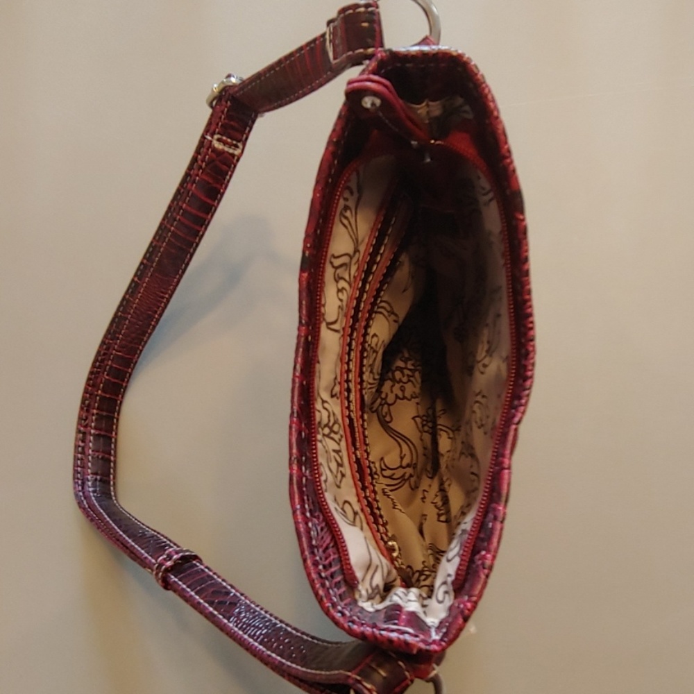 Western Cow Print Concealed Guns Rhinestone Purse - Picture 7 of 8